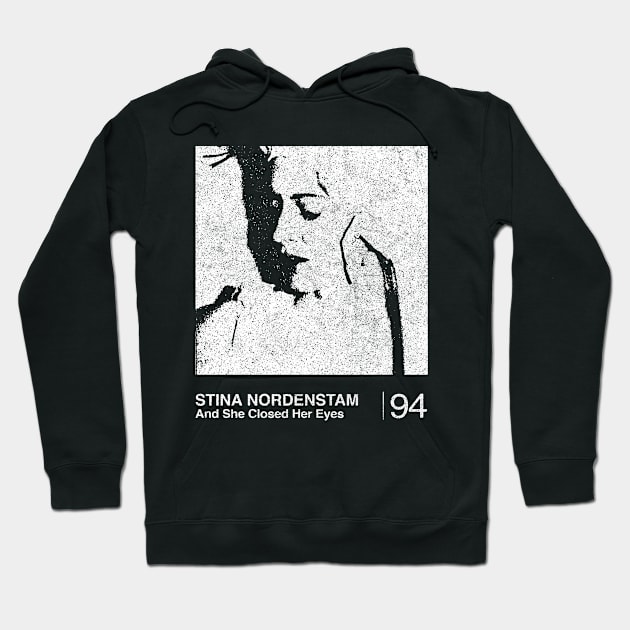 And She Closed Here Eyes / Minimalist Graphic Artwork Fan Design Hoodie by saudade